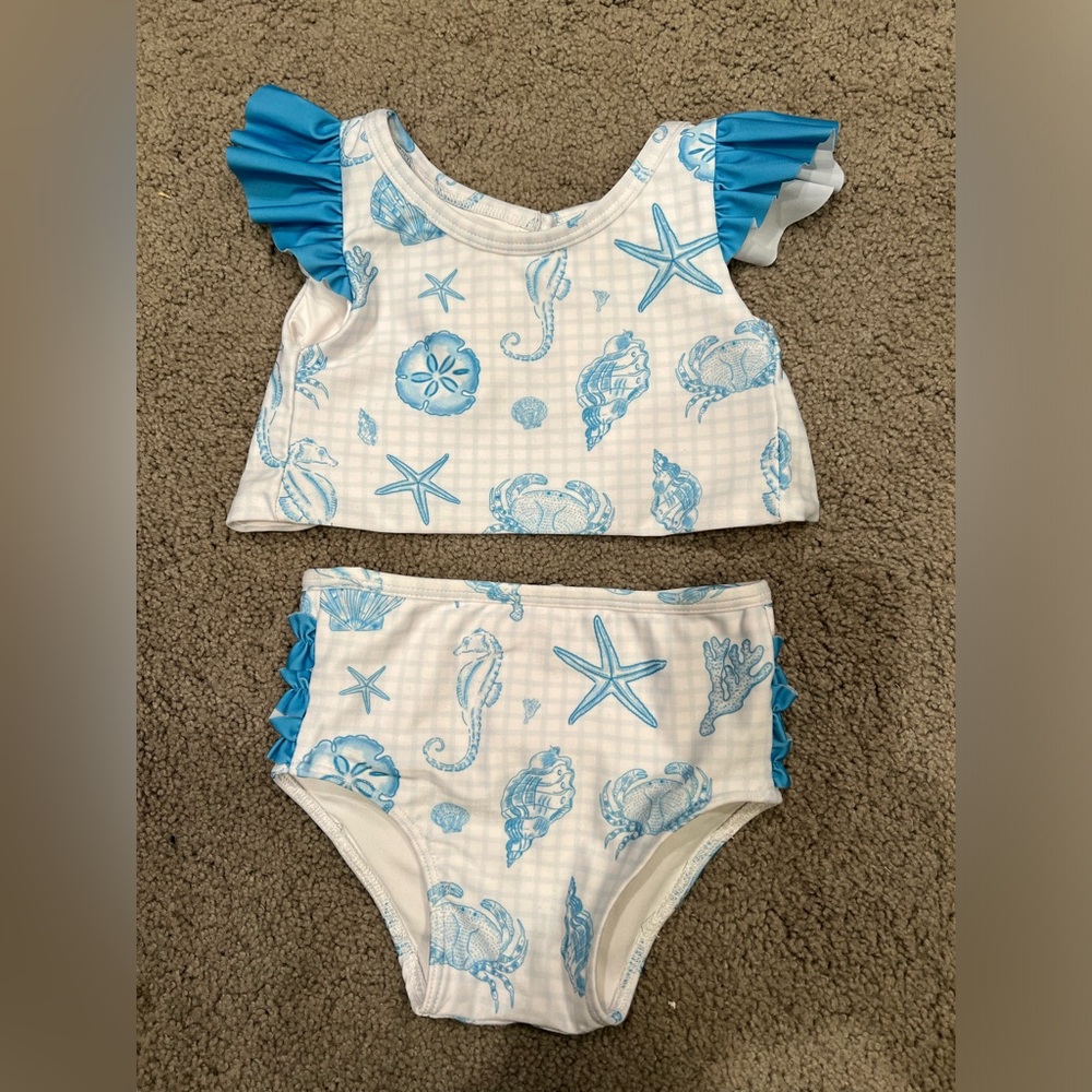 Southern Darlin Smocks Seashell 2-piece Swimsuit